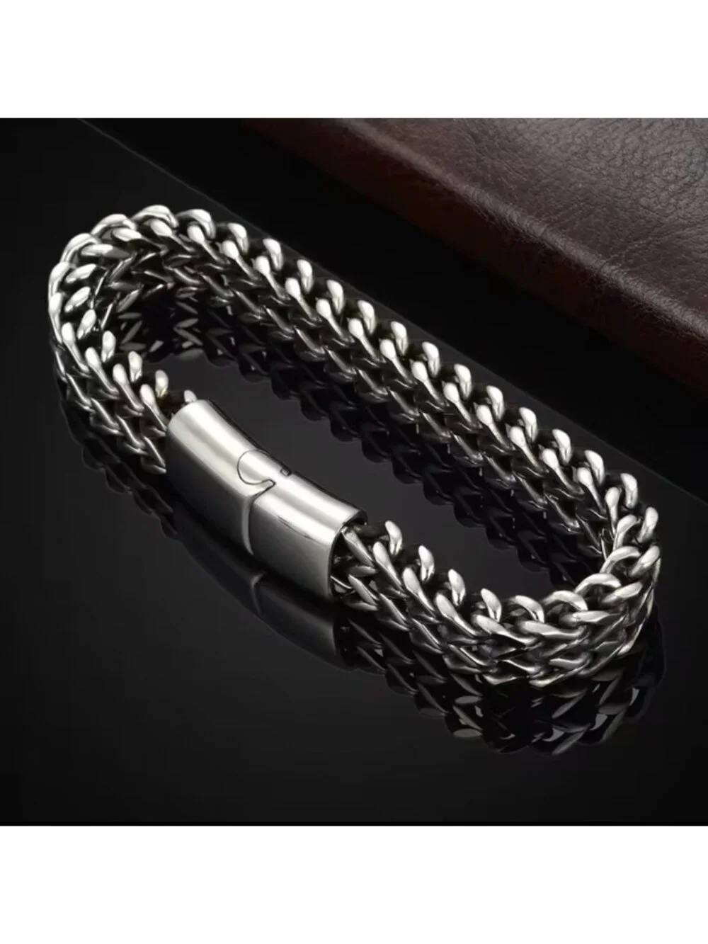 Stainless steel lux Silver Men's Bracelet